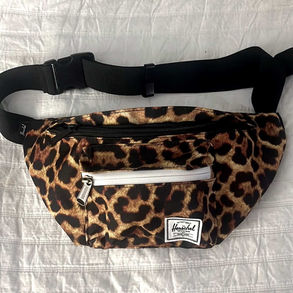 Herschel Supply Co. Leopard Print Waist Pack with Black Strap
